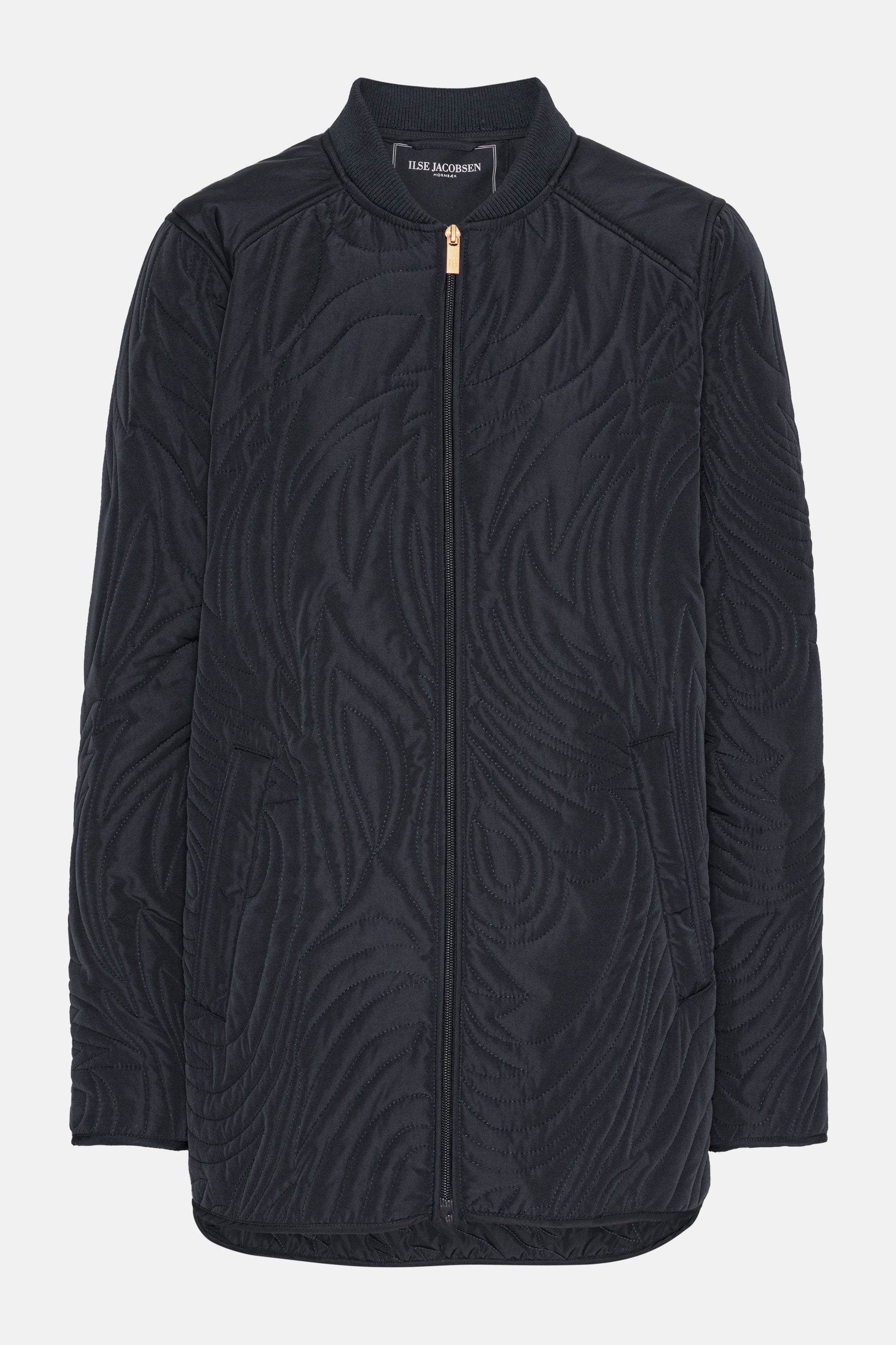 Kort Quiltet Jakke - Dark Indigo